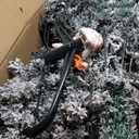 7.5 ft. Pre-Lit LED Flocked Snow Hinged Pine Artificial Christmas Tree with 450-Lights