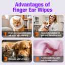 Dog Ear Wipes,Gently Remove Ear Wax & Dirt,Relieve Ear Itching Fresh Coconut Scent, All Natural Ingredients Dog Ear Cleaning Wipes - 50 Count (1.6'' 50pcs Purple)