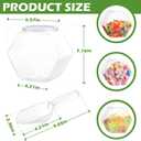 Hoolerry 12 Pcs Plastic Candy Jar with Scoops Set include 6 Hexagon Cookie Jars with Lid for Candy Buffet and 6 Candy Scoops 73 oz Large Storage Jar Clear Food Storage Canisters Kitchen Countertop Jar