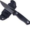 MASALONG kni244 Super Hard Tactical Outdoor Camping D2 steel fixed blade knives (black)