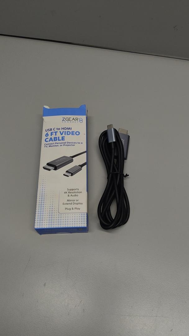 Zgear USB-C to HDMI Cable 6 Foot Supports 4K Resolution & Audio Plug & Play