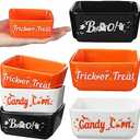 Roshtia 5Pcs Halloween Candy Bowl Mini Ceramic Bowl for Tiered Tray Decoration Corn Trick or Treat Halloween Candy Dish Halloween Ghost Party Supply Candy Holder for Farmhouse Home Housewarming Gift