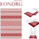 Christmas Area Rug 2x3 Red Snowflake Holiday Decorative Doormat Entryway Kitchen Washable Non Slip Soft Low Pile Small Carpet for Living Room Bedroom Entrance Dining Room Bathroom