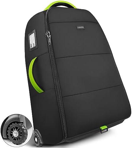 YOREPEK Padded Stroller Travel Bag with Wheels for Airplane Compatible with Nuna Mixx Next, UPPAbaby MINU V2 and MINU, Gate Check Stroller Bag with Inner Wheel Bag, Stroller Storage Bag