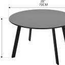 Meluvici Outdoor Side Table, Outdoor/Indoor Metal Steel Patio Coffee Table, Round Weather Resistant Anti-Rust (Black), Pack of 1
