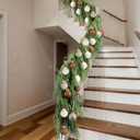 Yunlly 24 Pcs Textured Christmas Ball Ornaments 2.36'' Neutral Christmas Tree Decor Modern Vintage Brown Hanging Decor Shatterproof Home Ornaments for Rustic Large Farmhouse (Classic Color)