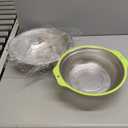 Colander Stainless Steel Microporous, 2QT Rice Strainer with Mixing Bowl, Rice Washer Bowl Set with Handle, Food-Grade Strainers and Colanders for Kitchen, Pasta, Fruit, Dishwasher Safe