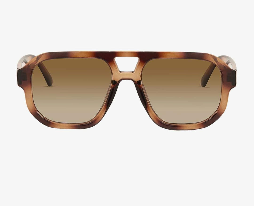 livho Trendy Polarized Square Aviator Sunglasses Women Men Square Eyewear Frame, Retro Sun Glasses for Women Men 2025 Shades