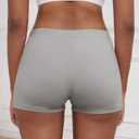 OLYCN Women's Micro Shorts Y2K Low Rise Slim Fit Elastic Button Front Comfy Shorts Sexy Pj Bottoms (Gray, M)