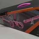 ChromeWheels Scooter for Kids, Deluxe 4 Adjustable Height 3 Wheels Glider with Kick, Lean to Steer with LED Flashing Light, Pink