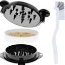 Chicken Shredder Tool Twist Meat Shredder Large-Shredding Tools with Stainless Steel Spikes Chicken Breast, Pulled Pork, Beef Black&Black