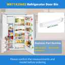 WR71X25602 Refrigerator Door Shelf Bin Compatible With GE Refrigerator Parts Shelf, WR71X25602 Door Bin Replace Parts WR71X10410 PS11721935 AP5985814 Fridge Left Door Bin