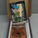 Kalimba 17 Key Thumb Piano, Portable Mahogany Mbira Finger Piano with Instruction, Carrying Bag, Tune Hammer, Holiday Gift for Kids, Light Brown - Musical Instruments for Kids