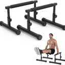 IMAYCC Push Up Bar, Adjustable 7.5" and 10.6" High Parallettes Bars & Dip Bar With Full-Cover Foam Grips, No Wobbling Calisthenics Equipment For Handstand, L-Sit, Gymnastics, Strength Training Home Gym