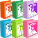 Sinload 6 Pcs 3 Ring Binder 5 Inch D Ring with Pockets, Multicolored