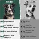 Dog Tracker with Collar Holder, Smart Pet Tracker, MFi Certificated Tracking Device, Waterproof Bluetooth, No Monthly Fee, Works with Find My - GPS Tracker, Black