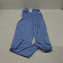 Girls Romper Summer Ruffle Sleeveless Wide Leg Jumpsuit (8-9 Years, Sky Blue)