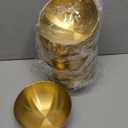 Nuogo 10 Pcs Gold Bowls 5.9 Inch Stainless Steel Mixing Bowls Decorative Esthetician Bowl for Facial Metal Serving Bowl for Holiday Birthday Party Wedding Baking Prepping Salad Fruit Soup