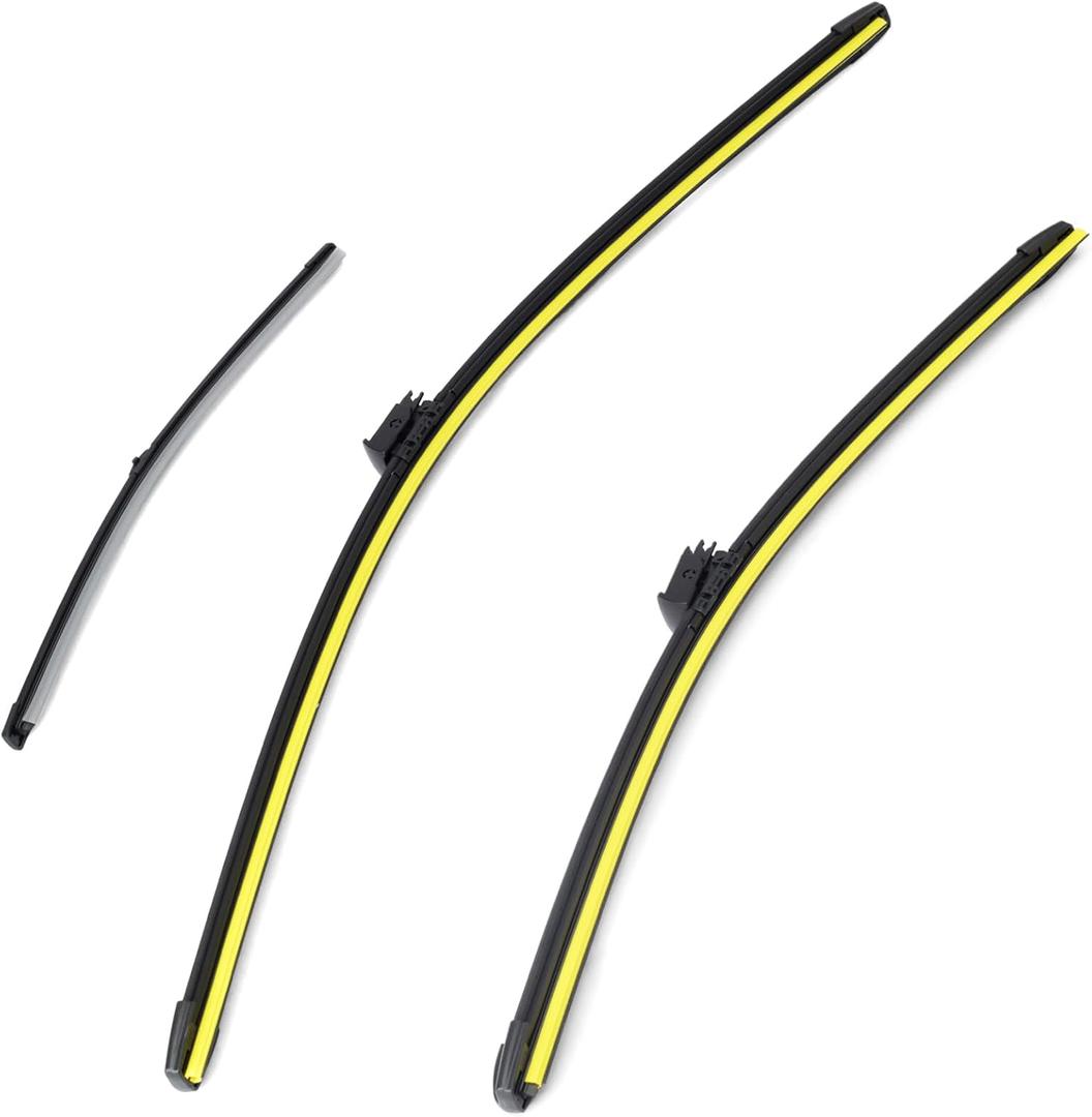 YUXIVCNE 61615A0B571 Front & Rear Windshield Wipers Blades Compatible with BMW iX I20 2021 2022 2023 2024 2025, 22" and 28" Wiper Blades 3 Pack