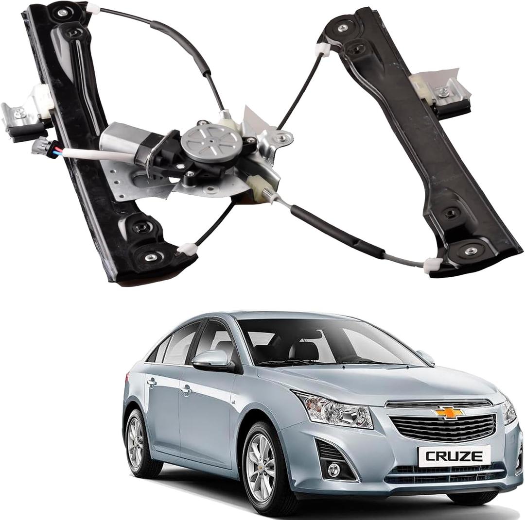 Front Left Driver Side 2 Pins Power Window Regulator with Motor Assembly Compatible for Chevrolet Cruze 2012-2015 Cruze Limited 2016, Replacement 751-739 (Chevrolet Cruze Front Driver Side)
