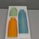 10.4 inches Tall Decorative Ceramic Vase Set, 3 Pieces, Nordic Modern Boho Style, White, for Home Decor (Colorful)