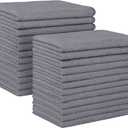 HOMEXCEL Grey Microfiber Cleaning Cloth, 24 Pack Absorbent Cleaning Rags, Lint-Free, Streak-Free Cleaning Towels for Car Kitchen House, 12"X11" [Amazon-developed Certification] Compact by Design