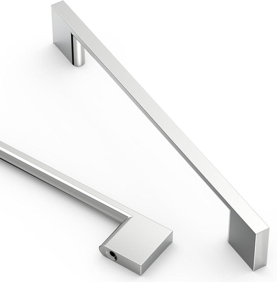 Asidrama 9 Pack 6.3 Inch(160mm) Polished Chrome Kitchen Cabinet Handles, Cabinet Pulls Kitchen Cabinet Hardware for Cupboard Drawer Pulls