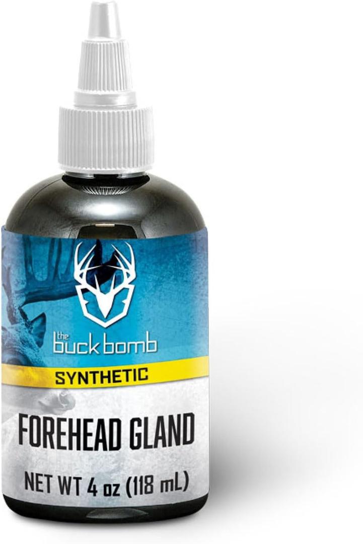 Hunters Specialties Buck Bomb Synthetic Forehead Gland Liquid Scent w/Wicks | Deer Buck Lure Hunting Primetime Post/Pre-Rut Scent Attractant for Hunting, 4 Oz (118 ml.)