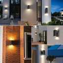 Modern Outdoor Wall Light Fixture - Aluminum Exterior Sconce, Waterproof, Wall Mount for Porch, House Outside