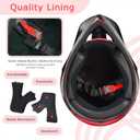 SPARK Dirt Bike Helmets Kids Motorcycle Helmet Youth ATV Motocross Full Face Men Women Off-Road Mountain Bike Helmet Adult with(Gloves Goggles Mask) DOT Approved 4Pcs Set, Large