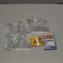 ANDGOO 8 Pack No Drill Curtain Rod Brackets, Holding Up to 17 lbs, PET Curtain Hangers, Nail-Free Adjustable Curtain Rod Holder for Bedroom, Bathroom, Living Room and Dorm (Transparent)