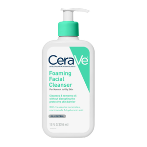 CeraVe Foaming Facial Cleanser, Daily Face Wash for Oily Skin, Hyaluronic Acid + Ceramides + Niacinamide, Fragrance Free & Paraben Free, NonDrying Oil Control Face Wash, 19 Fluid Ounce