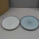 Sweese Plates and Bowls Sets, 18 Piece Dinnerware Set Porcelain Round Dinner Set for 6, Scratch Resistant Dishes Set, Dishwasher and Oven Microwave Safe Handpainted Swirl Dishware Sets, Assorted Blue