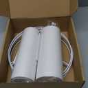Lamp Shades Set of 2, Small Lamp Cover, White Drum Lampshades 8.7" Top x 8.7" Bottom x 7.9" High, Replacement Lamp Shades Natural Linen for Floor Lamps Table Lamps Chandelier Lamp, Assembly Required