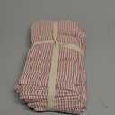 Creative Co-Op 18" Square Cotton Napkins w/ Stripes, Red & Cream Color, Set of 4