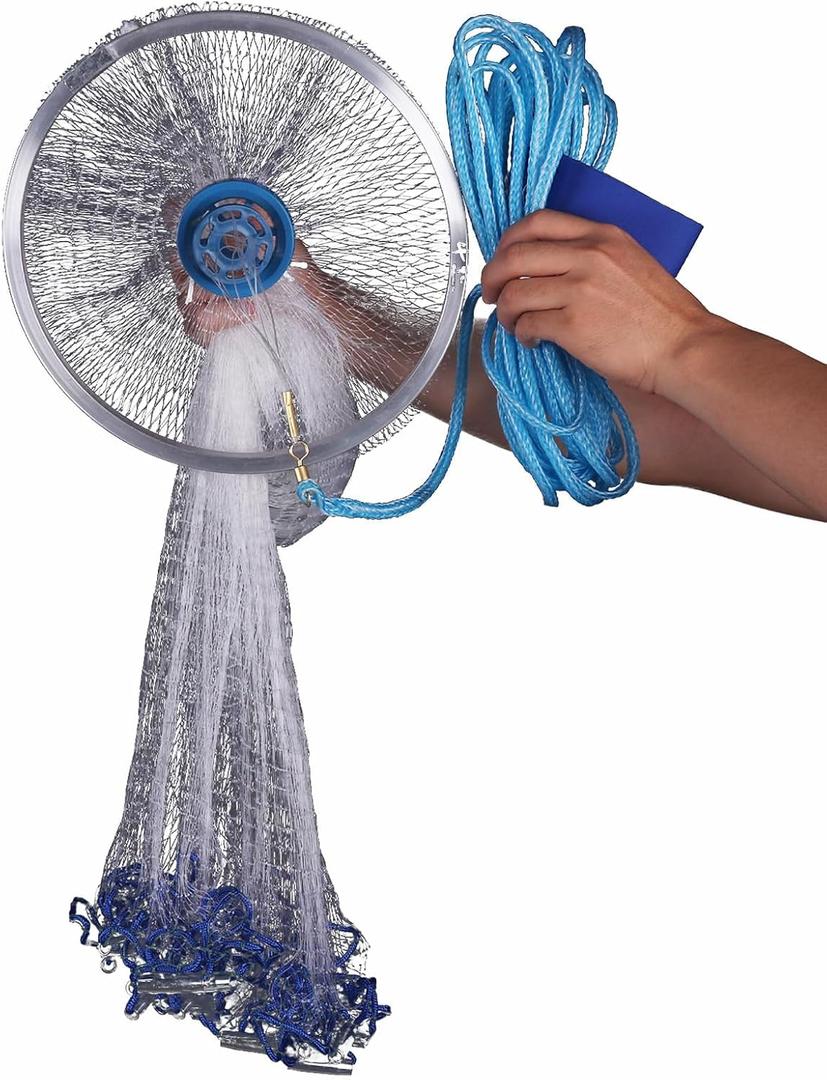 Cast Nets for Fishing Saltwater Fishing Net with Aluminum Ring for Bait Trap Fish Throw Net for Bait Fishing Cast Net 5FT