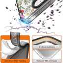 Compatible for iPhone 16E Case Cute - Durable Shockproof 6.6 ft Drop Impact Phone Case - Black Funny Nature Flower Design for iPhone 16 SE 4 6.1"