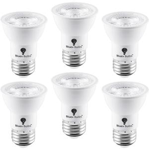 6 Pack PAR16 LED Bulb Long Neck 7W 75 Watt Equivalent 500 Lumens E26 3000K Warm White Dimmable Bright LED Track Lighting Bulbs Mini Light Bulbs, Short Light Bulbs, Flood Light PAR16 LED Spotlight Bulb