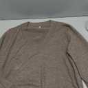 ANRABESS Sweaters for Women Long Sleeve V Neck Shirts Business Casual Work Blouses 2025 Fall Loose Knit Pullover Sweater Tops (Medium, Taupe)