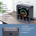 INKBIRDPLUS 6-in-1 Indoor Air Quality Monitor, Detects CO2, PM2.5, PM10, AQI, Temperature and Humidity for Rooms, Cellars, Grow Tents, Offices, etc. (PTH-9A)