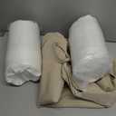 Favoyard Deep Seat Patio Cushion Set 19 x 19 Inch Waterproof Outdoor Chair Cushions for Patio Furniture with Fade Resistant and Removable Cover with Handle & Adjustable Straps for Patio, Yard, Garden (Beige)