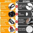 Long Dog Leash 40 FT: Heavy Duty Rope Leashes for Dogs Training with Swivel Lockable Hook Reflective Threads Bungee and Padded Handle - Dog Lead for Large Small Medium Dogs Outside Walking Hiking Blue (40ft*1/3'')