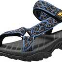 CAMEL CROWN Hiking Sport Sandals for Men Anti-skidding Water Sandals Comfortable Athletic Sandals for Outdoor Wading Beach (11, Black/Blue)