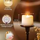 Homemory 24Pcs Flickering Flameless Candle Battery Operated, 200+Hours Fake Electric LED Tea Lights for Votive, Centerpiece Table Decorations, Wedding, Aniversary, Halloween, Christmas (Warm White Glow  White Body)