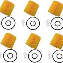 5 Pack，Pack of 6 Engine Oil Filter Compatible with Toyota Avalon Camry Highlander RAV4 Tacoma Sienna and More Replace 04152-YZZA1,04152-31090, 04152-YZZG1