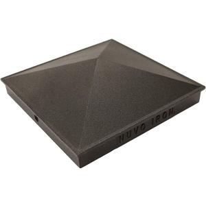 Nuvo Iron PCP16 8" x 8" Pyramid Post Black Cap