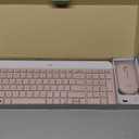 Logitech MK470 Slim Wireless Keyboard and Mouse Combo - Modern Compact Layout, Ultra Quiet, 2.4 GHz USB Receiver, Plug n' Play Connectivity, Compatible with Windows - Rose