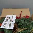 WBHome Pre-lit 9 Feet/108 Inch Christmas Garland Classic Red&Gold Themed with 50 LED Lights Holiday Decorations, Battery Operated (Batteries NOT Included)