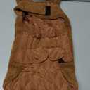 Kuoser Reversible Dog Coat Warm Fleece & Quilted Waterproof Dog Jacket, Double-Sided Cold Weather Dogs Winter Coat with Harness Hole, Windproof Pet Snow Vest , Brown L (Large (Chest: 20.9"-24.4"))