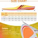 Plantar Fasciitis Relief Insole Heavy Duty High Arch Supports Orthotics Men Women Overpronation Inserts, Orthopedic Flat Feet Pads Heel Pain Work Boot Shoe Insoles Size(13-13 1/2) (Orange)